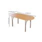 Dining Room Dinner Kitchen Table Silver Legs Solid Wood Dining Table