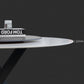 Metal Pedestal Dining Table Glam Dining Table with Turntable for Kitchen