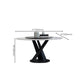 Metal Pedestal Dining Table Glam Dining Table with Turntable for Kitchen