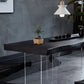 Pine Solid Wood Dining Table Acrylic Base Table for Dining Room Clearhalo 'Dining Tables & Seating' 'Dining Tables' 'dining_table' 'furn' 'furn_dining_table' 'Furniture' 'Kitchen & Dining Furniture' 6937077