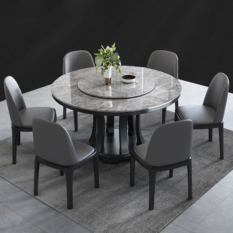 Rubberwood massief houten eettafel op voetstuk Converteerbare eettafel