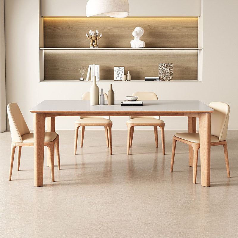 Modern 4 Legs Dining Table Rectangle Dining Table for Kitchen Clearhalo 'Dining Tables & Seating' 'Dining Tables' 'dining_table' 'furn' 'furn_dining_table' 'Furniture' 'Kitchen & Dining Furniture' 6937112