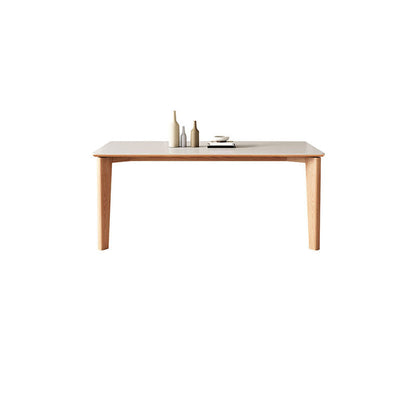 Modern 4 Legs Dining Table Rectangle Dining Table for Kitchen Without Chairs Clearhalo 'Dining Tables & Seating' 'Dining Tables' 'dining_table' 'furn' 'furn_dining_table' 'Furniture' 'Kitchen & Dining Furniture' 6937113