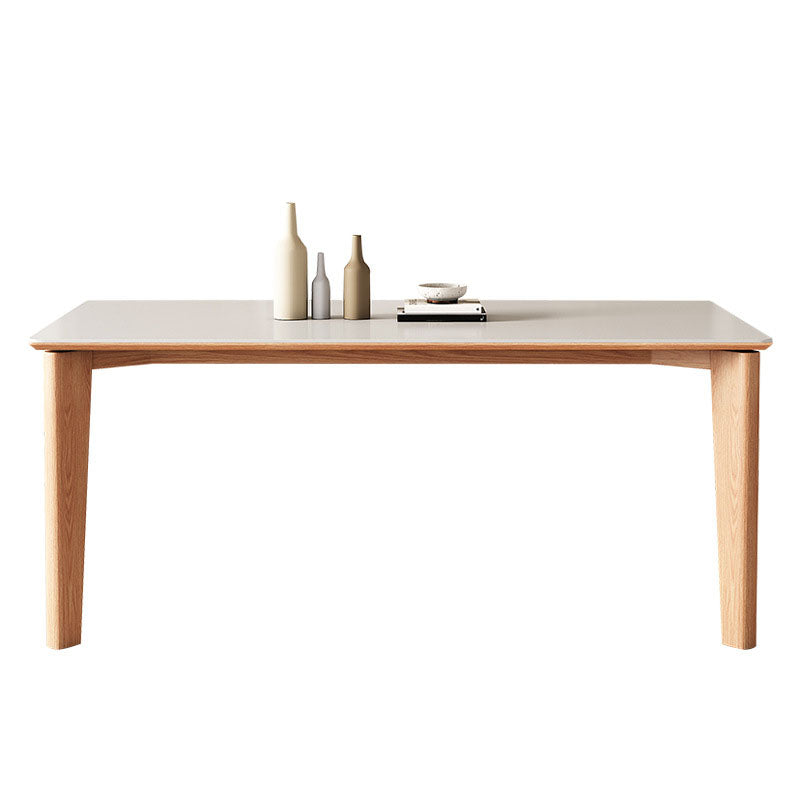 Modern 4 Legs Dining Table Rectangle Dining Table for Kitchen Clearhalo 'Dining Tables & Seating' 'Dining Tables' 'dining_table' 'furn' 'furn_dining_table' 'Furniture' 'Kitchen & Dining Furniture' 6937117