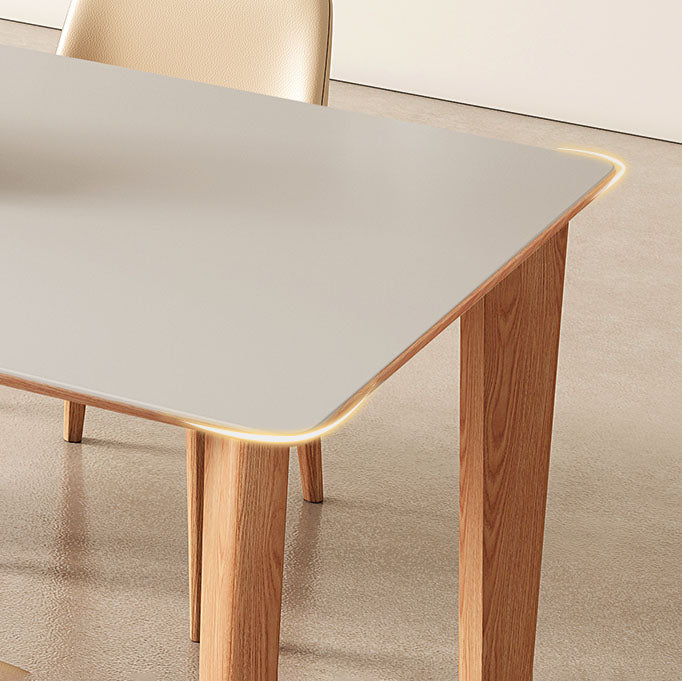 Modern 4 Legs Dining Table Rectangle Dining Table for Kitchen Clearhalo 'Dining Tables & Seating' 'Dining Tables' 'dining_table' 'furn' 'furn_dining_table' 'Furniture' 'Kitchen & Dining Furniture' 6937118