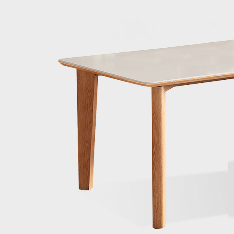 Modern 4 Legs Dining Table Rectangle Dining Table for Kitchen Clearhalo 'Dining Tables & Seating' 'Dining Tables' 'dining_table' 'furn' 'furn_dining_table' 'Furniture' 'Kitchen & Dining Furniture' 6937119