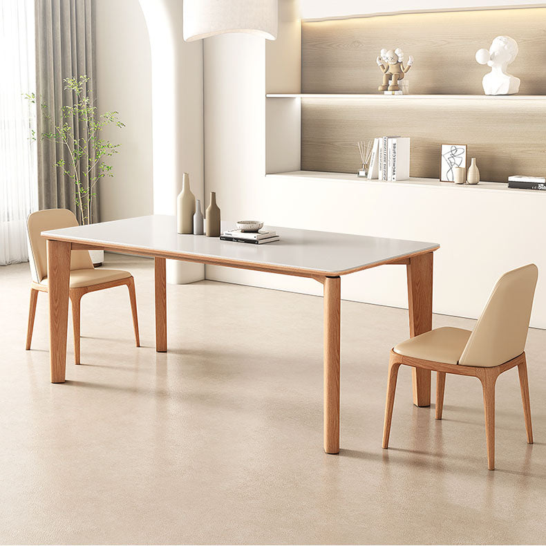 Modern 4 Legs Dining Table Rectangle Dining Table for Kitchen Clearhalo 'Dining Tables & Seating' 'Dining Tables' 'dining_table' 'furn' 'furn_dining_table' 'Furniture' 'Kitchen & Dining Furniture' 6937120