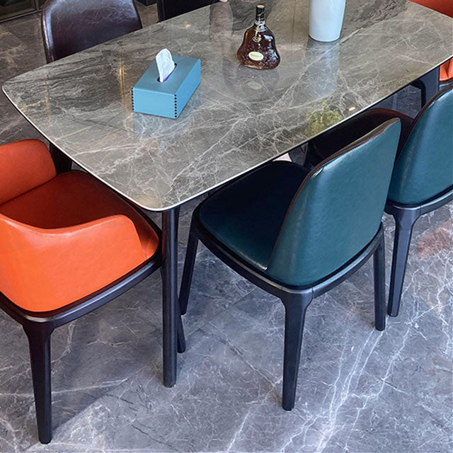 4 Legs Dining Table Rectangle Sintered Stone Table for Kitchen