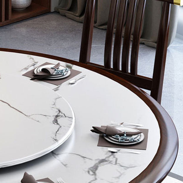 Pedestal Dining Table Convertible Dining Table for Dining Room Clearhalo 'Dining Tables & Seating' 'Dining Tables' 'dining_table' 'furn' 'furn_dining_table' 'Furniture' 'Kitchen & Dining Furniture' 6937149