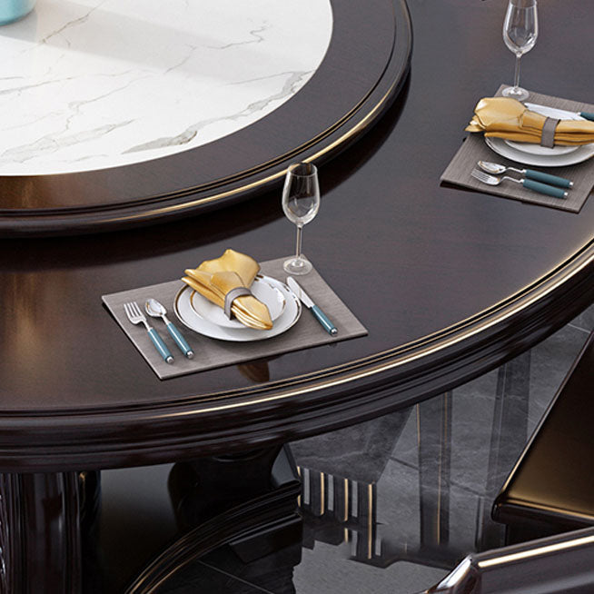 Voetstuk Eettafel Massief Houten Converteerbare Tafel voor Eetkamer