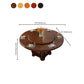 Solid Wood Dining Table Convertible Dining Table for Dining Room