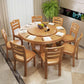 Solid Wood Dining Table Convertible Dining Table for Kitchen Room