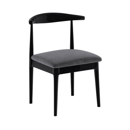 Black Pine Wood Modern Dining Table Set 1/5/7 Pcs Dinette Set for Home 1 Black Chair Clearhalo 'Dining Room Sets' 'Dining Tables & Seating' 'dining_room_set' 'furn' 'furn_dining_room_set' 'Furniture' 'Kitchen & Dining Furniture' 6937246