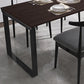 Black Pine Wood Modern Dining Table Set 1/5/7 Pcs Dinette Set for Home Clearhalo 'Dining Room Sets' 'Dining Tables & Seating' 'dining_room_set' 'furn' 'furn_dining_room_set' 'Furniture' 'Kitchen & Dining Furniture' 6937252