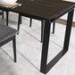 Black Pine Wood Modern Dining Table Set 1/5/7 Pcs Dinette Set for Home Clearhalo 'Dining Room Sets' 'Dining Tables & Seating' 'dining_room_set' 'furn' 'furn_dining_room_set' 'Furniture' 'Kitchen & Dining Furniture' 6937253