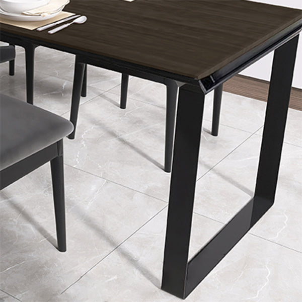 Black Pine Wood Modern Dining Table Set 1/5/7 Pcs Dinette Set for Home Clearhalo 'Dining Room Sets' 'Dining Tables & Seating' 'dining_room_set' 'furn' 'furn_dining_room_set' 'Furniture' 'Kitchen & Dining Furniture' 6937253