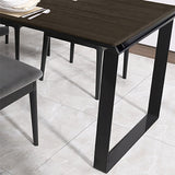 Zwart dennenhout moderne eettafel set 1/5/7 pc's dinette set voor thuis