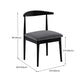 Black Pine Wood Modern Dining Table Set 1/5/7 Pcs Dinette Set for Home Clearhalo 'Dining Room Sets' 'Dining Tables & Seating' 'dining_room_set' 'furn' 'furn_dining_room_set' 'Furniture' 'Kitchen & Dining Furniture' 6937255