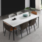 Faux Leather Kitchen Dining Chairs Contemporary Side Chairs with Metal Legs