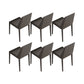 Faux Leather Kitchen Dining Chairs Contemporary Side Chairs with Metal Legs