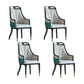 Faux Leather Dining Chairs Upholstered Arm Chairs with Wood Base 4 Piece Set Clearhalo 'Dining Chairs' 'Dining Tables & Seating' 'dining_chair' 'furn' 'furn_dining_chair' 'Furniture' 'Kitchen & Dining Furniture' 6937451