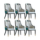 Faux Leather Dining Chairs Upholstered Arm Chairs with Wood Base 6 Piece Set Clearhalo 'Dining Chairs' 'Dining Tables & Seating' 'dining_chair' 'furn' 'furn_dining_chair' 'Furniture' 'Kitchen & Dining Furniture' 6937453