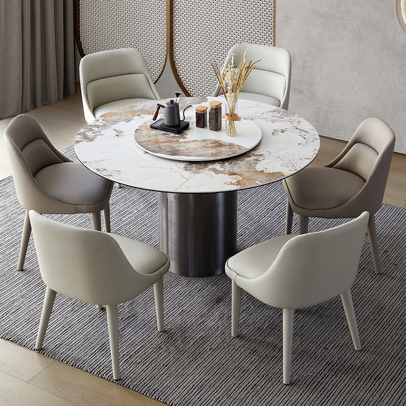 Dining Room Upholstered Parsons Chair Faux Leather Dining Chair Clearhalo 'Dining Chairs' 'Dining Tables & Seating' 'dining_chair' 'furn' 'furn_dining_chair' 'Furniture' 'Kitchen & Dining Furniture' 6937502