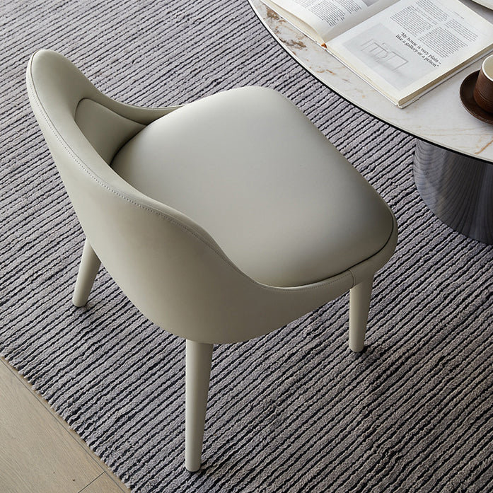 Dining Room Upholstered Parsons Chair Faux Leather Dining Chair Clearhalo 'Dining Chairs' 'Dining Tables & Seating' 'dining_chair' 'furn' 'furn_dining_chair' 'Furniture' 'Kitchen & Dining Furniture' 6937504