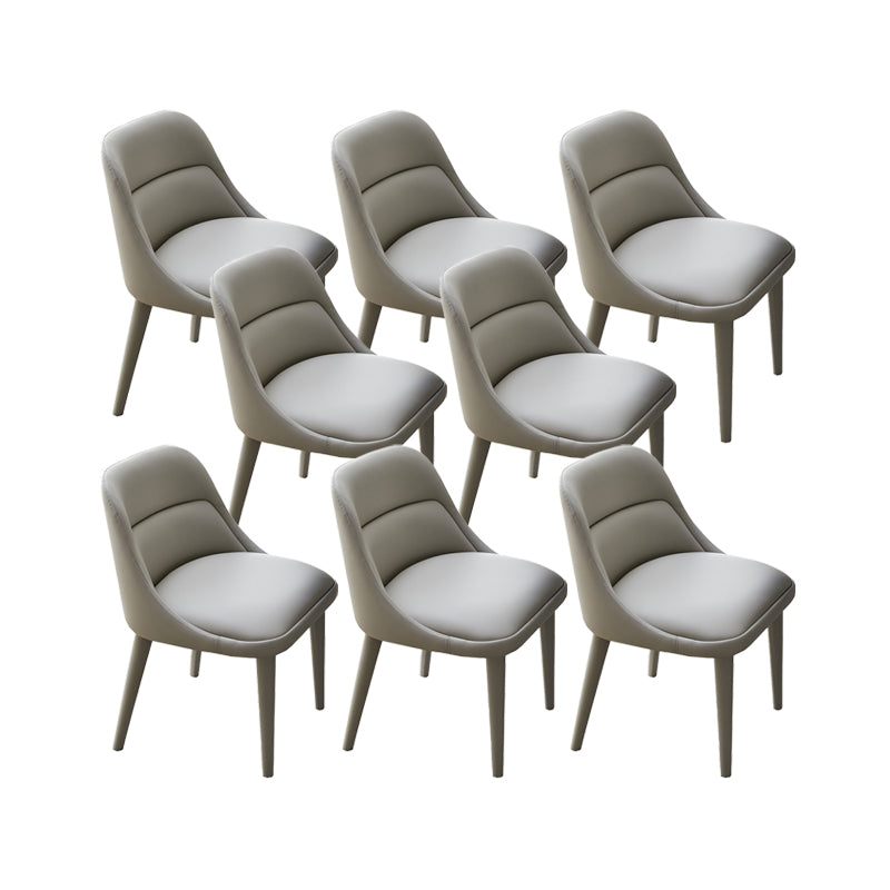 Dining Room Upholstered Parsons Chair Faux Leather Dining Chair 8 Piece Set Clearhalo 'Dining Chairs' 'Dining Tables & Seating' 'dining_chair' 'furn' 'furn_dining_chair' 'Furniture' 'Kitchen & Dining Furniture' 6937509