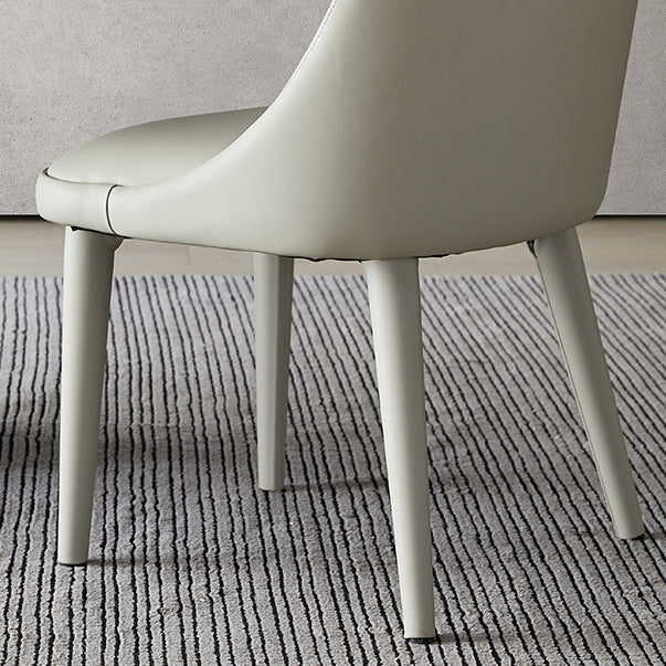 Dining Room Upholstered Parsons Chair Faux Leather Dining Chair Clearhalo 'Dining Chairs' 'Dining Tables & Seating' 'dining_chair' 'furn' 'furn_dining_chair' 'Furniture' 'Kitchen & Dining Furniture' 6937514