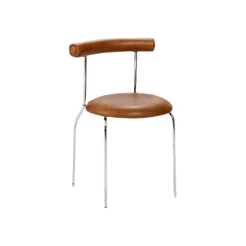 Kitchen Open Back Dining Chair Home Metal Armless Side Chair Clearhalo 'Dining Chairs' 'Dining Tables & Seating' 'dining_chair' 'furn' 'furn_dining_chair' 'Furniture' 'Kitchen & Dining Furniture' 6937556
