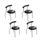 Kitchen Open Back Dining Chair Home Metal Armless Side Chair Black 4 Piece Set Clearhalo 'Dining Chairs' 'Dining Tables & Seating' 'dining_chair' 'furn' 'furn_dining_chair' 'Furniture' 'Kitchen & Dining Furniture' 6937561