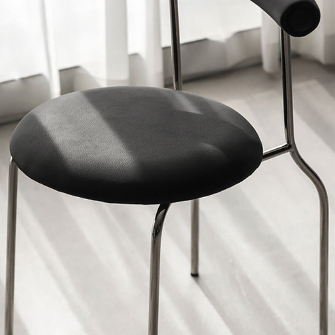 Kitchen Open Back Dining Chair Home Metal Armless Side Chair Clearhalo 'Dining Chairs' 'Dining Tables & Seating' 'dining_chair' 'furn' 'furn_dining_chair' 'Furniture' 'Kitchen & Dining Furniture' 6937562