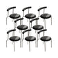Kitchen Open Back Dining Chair Home Metal Armless Side Chair Black 8 Piece Set Clearhalo 'Dining Chairs' 'Dining Tables & Seating' 'dining_chair' 'furn' 'furn_dining_chair' 'Furniture' 'Kitchen & Dining Furniture' 6937565