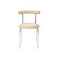 Kitchen Open Back Dining Chair Home Metal Armless Side Chair Off-White 1 Piece Clearhalo 'Dining Chairs' 'Dining Tables & Seating' 'dining_chair' 'furn' 'furn_dining_chair' 'Furniture' 'Kitchen & Dining Furniture' 6937566