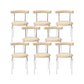 Kitchen Open Back Dining Chair Home Metal Armless Side Chair Off-White 8 Piece Set Clearhalo 'Dining Chairs' 'Dining Tables & Seating' 'dining_chair' 'furn' 'furn_dining_chair' 'Furniture' 'Kitchen & Dining Furniture' 6937570