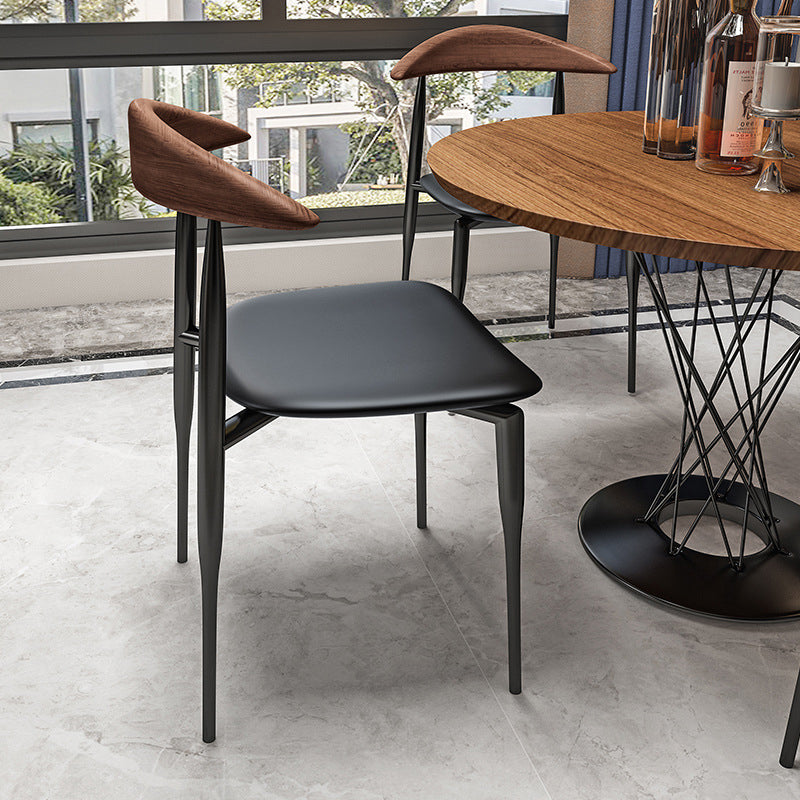 Industrial Armless Dining Chair Kitchen Open Back Side Chair Clearhalo 'Dining Chairs' 'Dining Tables & Seating' 'dining_chair' 'furn' 'furn_dining_chair' 'Furniture' 'Kitchen & Dining Furniture' 6937577