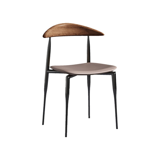 Industrial Armless Dining Chair Kitchen Open Back Side Chair