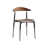 Sedia da pranzo industriale senza braccio cucina a sedia sul retro aperto