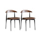 Industrial Armless Dining Chair Kitchen Open Back Side Chair Brown 2 Piece Set Clearhalo 'Dining Chairs' 'Dining Tables & Seating' 'dining_chair' 'furn' 'furn_dining_chair' 'Furniture' 'Kitchen & Dining Furniture' 6937583