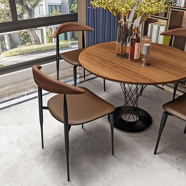 Industrial Armless Dining Chair Kitchen Open Back Side Chair Clearhalo 'Dining Chairs' 'Dining Tables & Seating' 'dining_chair' 'furn' 'furn_dining_chair' 'Furniture' 'Kitchen & Dining Furniture' 6937589