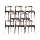 Industrial Armless Dining Chair Kitchen Open Back Side Chair Brown 8 Piece Set Clearhalo 'Dining Chairs' 'Dining Tables & Seating' 'dining_chair' 'furn' 'furn_dining_chair' 'Furniture' 'Kitchen & Dining Furniture' 6937590
