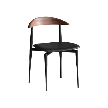 Industrial Armless Dining Chair Kitchen Open Back Side Chair Black 1 Piece Clearhalo 'Dining Chairs' 'Dining Tables & Seating' 'dining_chair' 'furn' 'furn_dining_chair' 'Furniture' 'Kitchen & Dining Furniture' 6937591