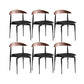 Industrial Armless Dining Chair Kitchen Open Back Side Chair Black 6 Piece Set Clearhalo 'Dining Chairs' 'Dining Tables & Seating' 'dining_chair' 'furn' 'furn_dining_chair' 'Furniture' 'Kitchen & Dining Furniture' 6937594