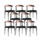 Industrial Armless Dining Chair Kitchen Open Back Side Chair Black 8 Piece Set Clearhalo 'Dining Chairs' 'Dining Tables & Seating' 'dining_chair' 'furn' 'furn_dining_chair' 'Furniture' 'Kitchen & Dining Furniture' 6937595