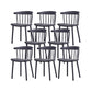 Contemporary Kitchen Dining Chair Plastic Slat Back Side Chair Black 8 Piece Set Clearhalo 'Dining Chairs' 'Dining Tables & Seating' 'dining_chair' 'furn' 'furn_dining_chair' 'Furniture' 'Kitchen & Dining Furniture' 6937600