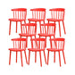 Contemporary Kitchen Dining Chair Plastic Slat Back Side Chair Red 8 Piece Set Clearhalo 'Dining Chairs' 'Dining Tables & Seating' 'dining_chair' 'furn' 'furn_dining_chair' 'Furniture' 'Kitchen & Dining Furniture' 6937611