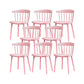 Contemporary Kitchen Dining Chair Plastic Slat Back Side Chair Pink 8 Piece Set Clearhalo 'Dining Chairs' 'Dining Tables & Seating' 'dining_chair' 'furn' 'furn_dining_chair' 'Furniture' 'Kitchen & Dining Furniture' 6937616