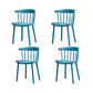 Contemporary Kitchen Dining Chair Plastic Slat Back Side Chair Dark Blue 4 Piece Set Clearhalo 'Dining Chairs' 'Dining Tables & Seating' 'dining_chair' 'furn' 'furn_dining_chair' 'Furniture' 'Kitchen & Dining Furniture' 6937617