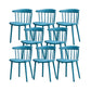 Contemporary Kitchen Dining Chair Plastic Slat Back Side Chair Dark Blue 8 Piece Set Clearhalo 'Dining Chairs' 'Dining Tables & Seating' 'dining_chair' 'furn' 'furn_dining_chair' 'Furniture' 'Kitchen & Dining Furniture' 6937618